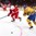 MONTREAL, CANADA - DECEMBER 26: Sweden's Jonathan Dalen #27 and Denmark's Oliver Larsen #2 chase down a loose puck during preliminary round action at the 2017 IIHF World Junior Championship. (Photo by Andre Ringuette/HHOF-IIHF Images)

